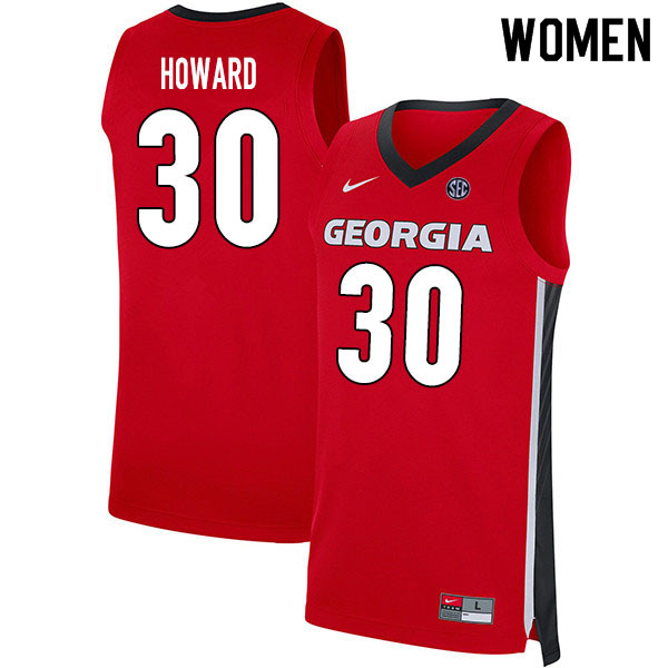 2020 Women #30 Mike Peake Georgia Bulldogs College Basketball Jerseys Sale-Red - Click Image to Close